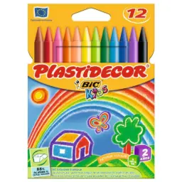 CERAS BIC PLASTIDECOR KIDS ESTUCHE 12 COLORES 