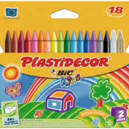 CERAS BIC PLASTIDECOR KIDS ESTUCHE 18 COLORES 