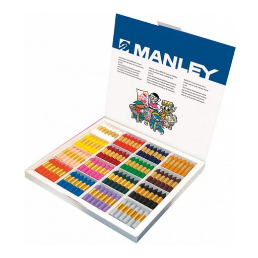 [649629] CERAS BLANDAS MANLEY PACK 16 COLORES×12 UDS = 192 