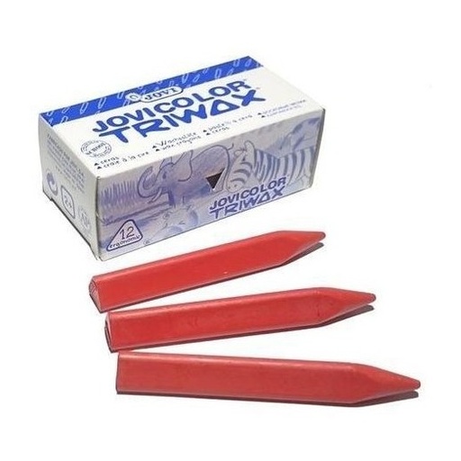 [650240] CERAS JOVI JOVICOLOR TRIWAX ROJA CAJA 12 
