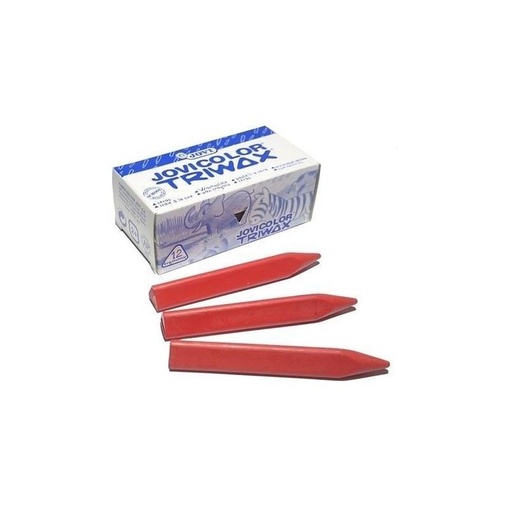 [650240] CERAS JOVI JOVICOLOR TRIWAX ROJA CAJA 12 