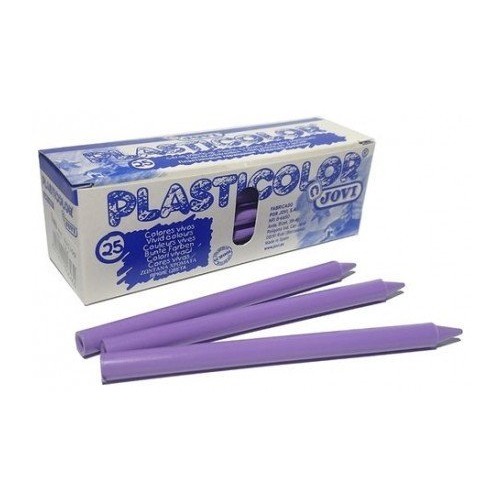 [649373] CERAS JOVI PLASTICOLOR LILA ESTUCHE UNICOLOR 25 UDS