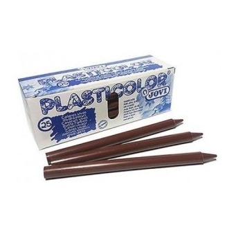 [825257] CERAS JOVI PLASTICOLOR MARRON OSCURO ESTUCHE UNICOLOR 25UDS 