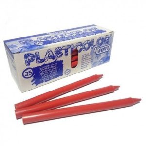 [649376] CERAS JOVI PLASTICOLOR ROJO ESTUCHE UNICOLOR 25 UDS 