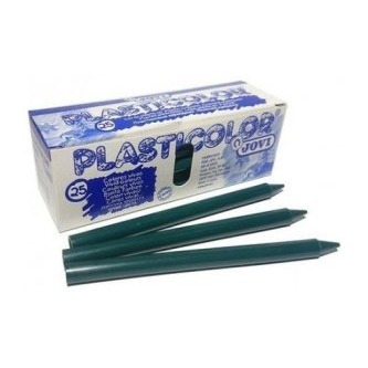 [649379] CERAS JOVI PLASTICOLOR VERDE OSCURO ESTUCHE UNICOLOR 25 UDS 