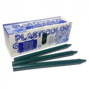 [649379] CERAS JOVI PLASTICOLOR VERDE OSCURO ESTUCHE UNICOLOR 25 UDS 
