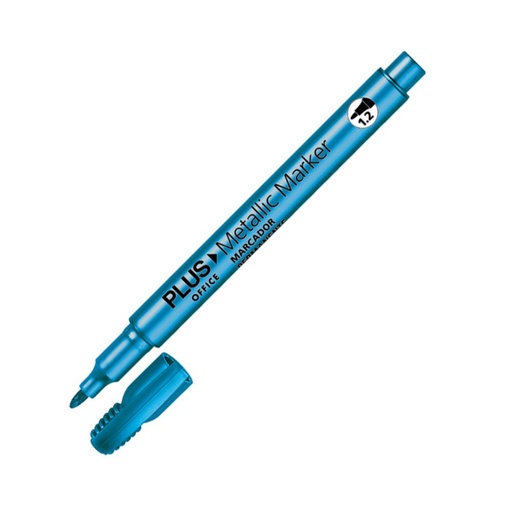 [080606] ROTULADOR PLUS METALLIC MARKER AZUL