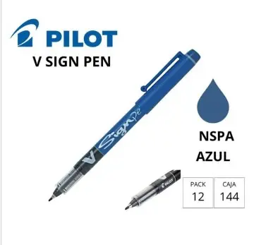 [119267] ROTULADOR PILOT V-SIGN PEN AZUL
