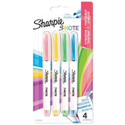 ROTULADOR SHARPIE S-NOTE ROTULADORES CREATIVOS BLÍSTER 4 COLORES PASTEL