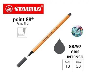[118693] ROTULADOR STABILO POINT 88 GRIS INTENSO  