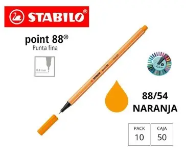 [119894] ROTULADOR STABILO POINT 88 NARANJA 