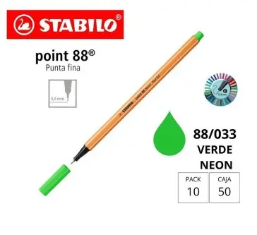 [119042] ROTULADOR STABILO POINT 88 VERDE NEON 
