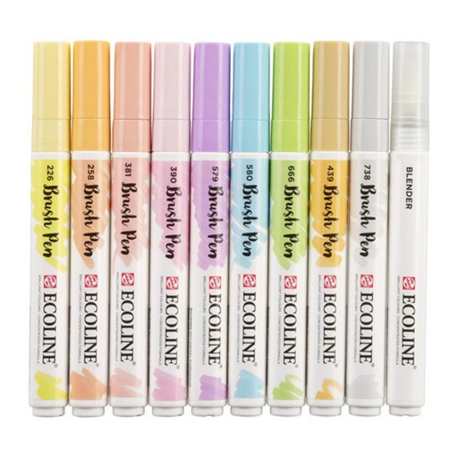 [120362] ECOLINE BRUSHPEN X10 PASTEL