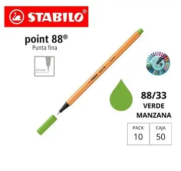 [119270] ROTULADOR STABILO POINT 88 VERDE PRADO