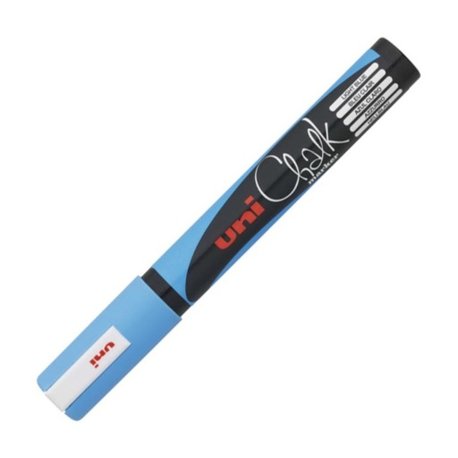 [119229] ROTULADOR UNI CHALK TIZA LÍQUIDA AZUL CLARO