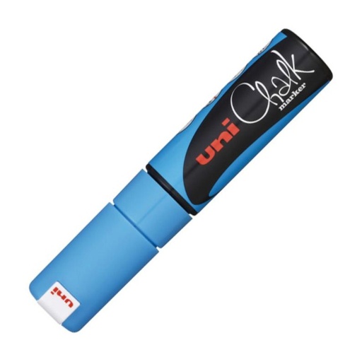 [119237] ROTULADOR UNI CHALK MARCADOR DE TIZA LÍQUIDA 8 MM AZUL CLARO