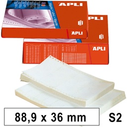 APLI ETIQUETAS EN CONTINUO 88,9X36,0MM SALIDA 2 