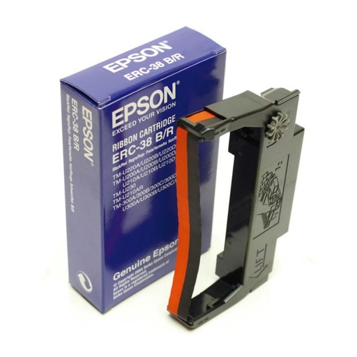 [166230] CINTA DE IMPRESIÓN EPSON ERC-38 B NEGRO/ROJO