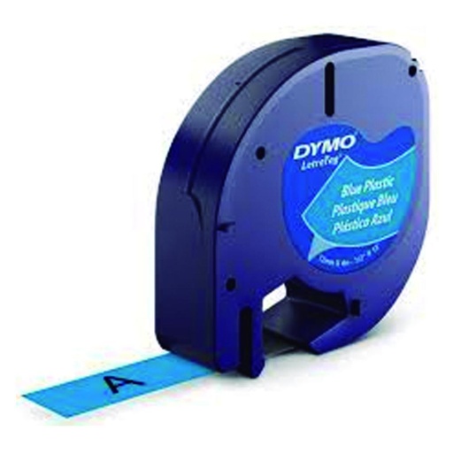 [220292] CINTA DYMO LETRATAG PLÁSTICO 12MM×4 M NEGRO/AZUL 