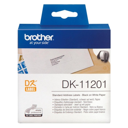 [002818] ETIQUETAS BROTHER DK11201 29x90MM ADHESIVAS BLANCAS