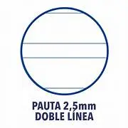 [650339] CUADERNO A5 ESPIRAL 48HJ. PAUTA 2,5MM-XXI 
