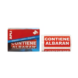 ROLLO ETIQUETAS APLI CONTIENE ALBARÁN 200 UDS