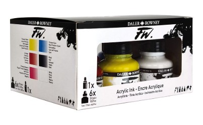 [825868] TINTAS ACRÍLICAS COLORES PRIMARIOS DALER-ROWNEY 6 UDS
