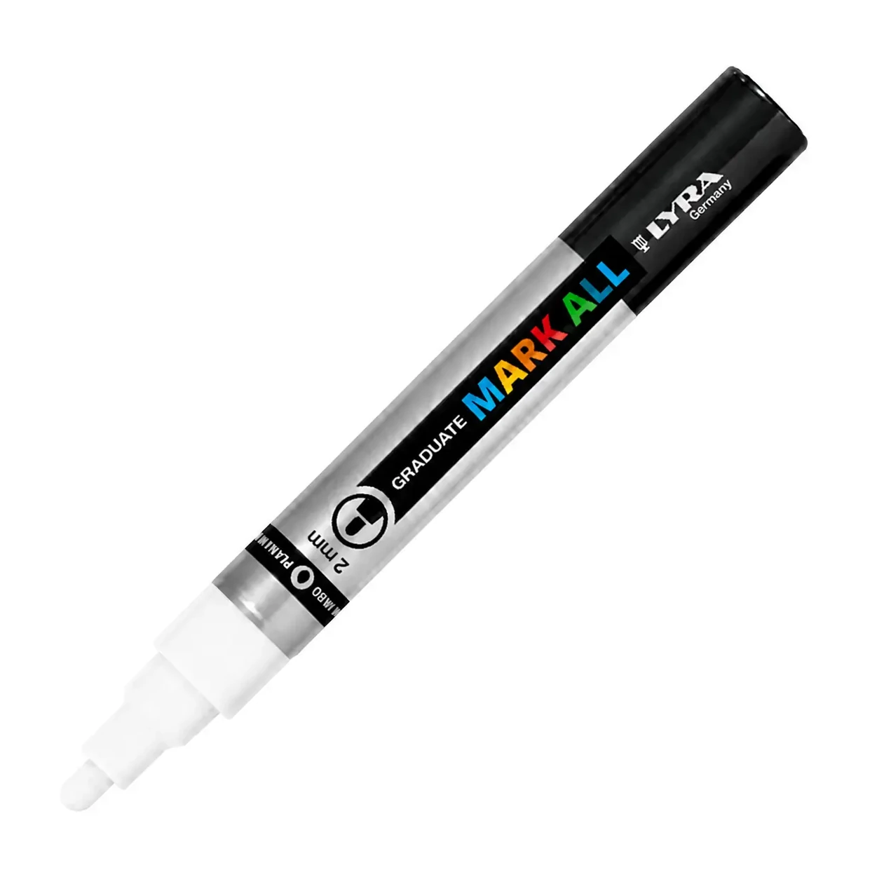 [825876] ROTULADOR ACRÍLICO LYRA 2MM BLANCO GRADUATE MARK ALL
