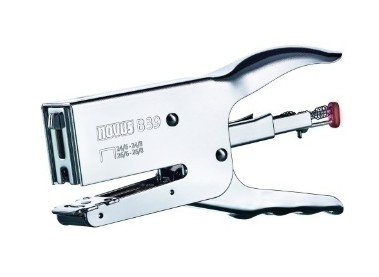 [825585] GRAPADORA TENAZA NOVUS B39 METÁLICA CROMADA  50 HOJAS