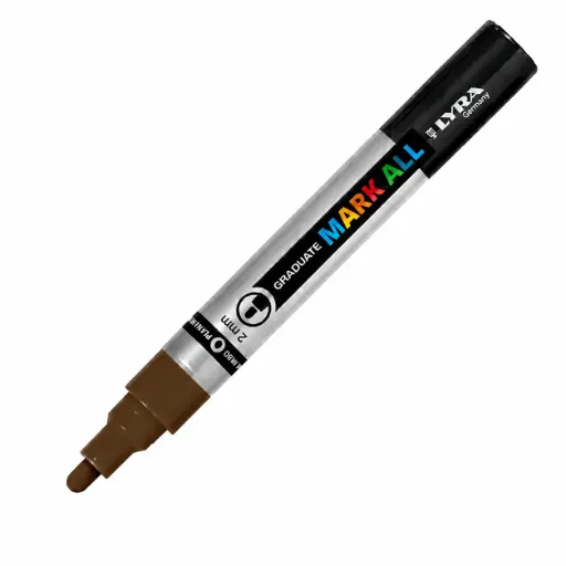 [825877] ROTULADOR ACRÍLICO LYRA 2MM MARRON GRADUATE MARK ALL