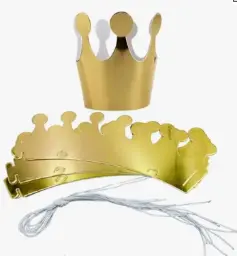 CORONAS INFANTILES DE CARTULINA MODELOS SURTIDOS 10 UNIDADES