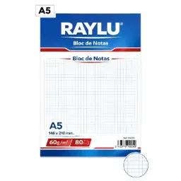 BLOC NOTAS MICROPERFORADO RAYLU A6 60 GRAMOS 80 HOJAS LISO