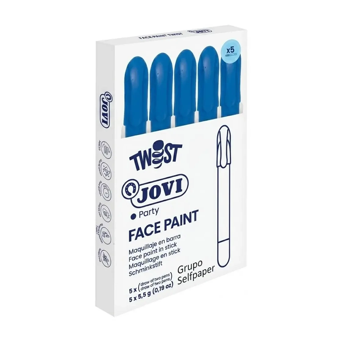 [649387] BARRA DE MAQUILLAJE TWIST MAKE-UP AZUL OSCURO JOVI