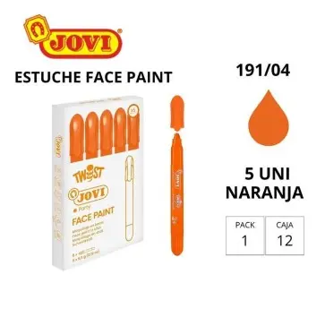 [649395] BARRA DE MAQUILLAJE TWIST MAKE-UP NARANJA CAJA 5 UNIDADES JOVI