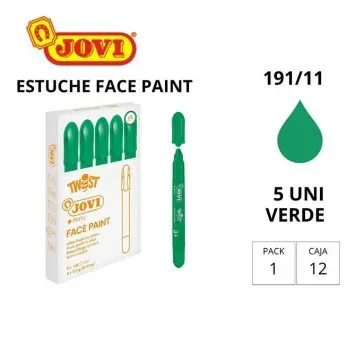 [649399] BARRA DE MAQUILLAJE TWIST MAKE-UP VERDE CAJA 5 UNIDADES JOVI