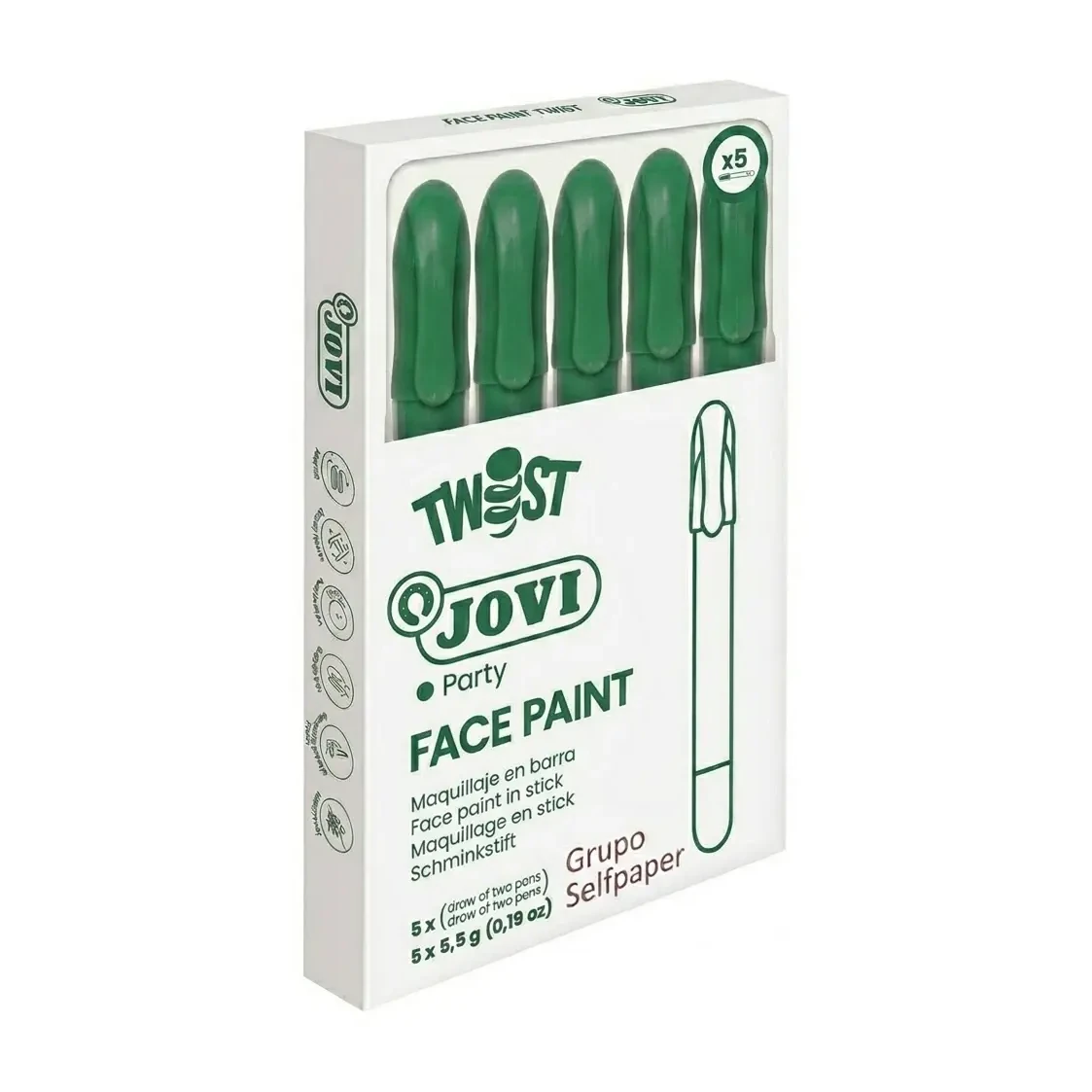 [649399] BARRA DE MAQUILLAJE TWIST MAKE-UP VERDE JOVI