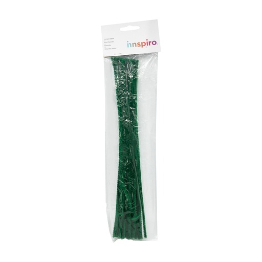 [650264] LIMPIAPIPAS CHENILLA VERDE 4MMX30CM PACK 50U