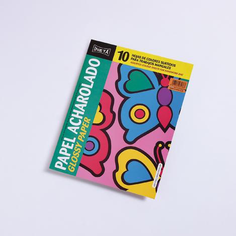 [630096] BLOC PAPEL CHAROL FOLIO INETA 10 HOJAS SURTIDAS