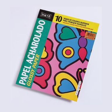 [630096] BLOC PAPEL CHAROL FOLIO INETA 10 HOJAS SURTIDAS