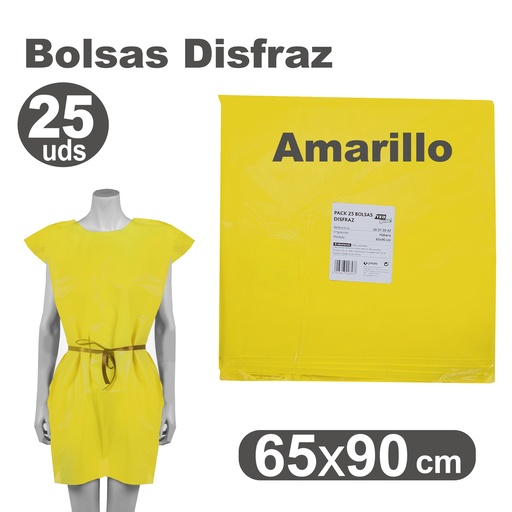 [513014] BOLSA DE DISFRAZ AMARILLO 60×90 CM 
