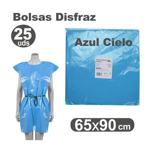 [513006] BOLSA DE DISFRAZ AZUL CLARO 60×90 CM