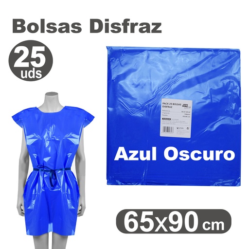 [513007] BOLSA DE DISFRAZ AZUL OSCURO 60×90 CM 