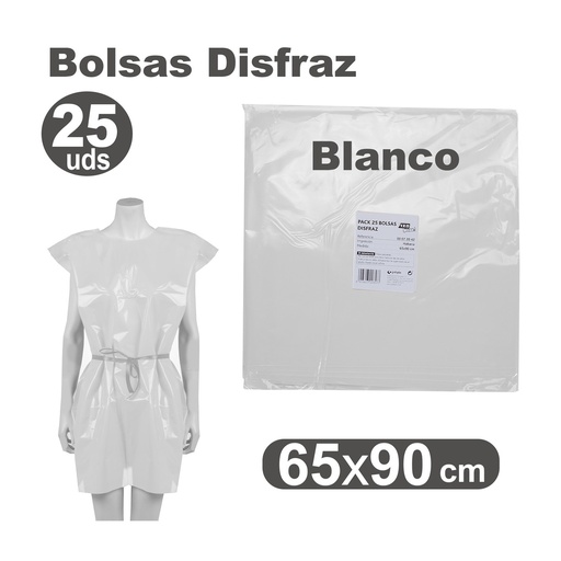 [513016] BOLSA DE DISFRAZ BLANCO 60×90 CM 