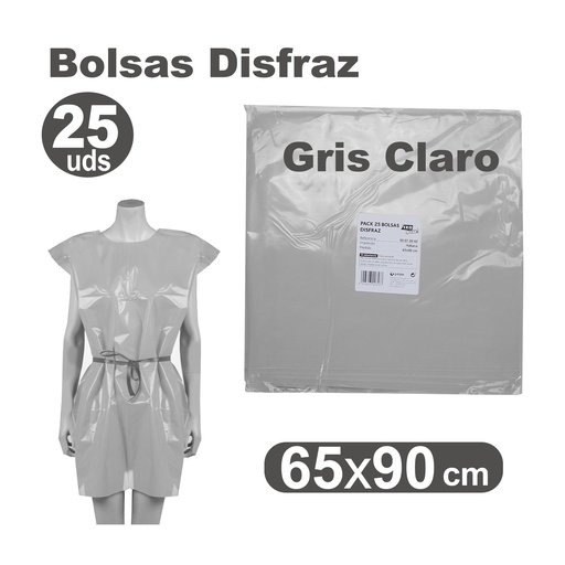 [513017] BOLSA DE DISFRAZ GRIS 60×90 CM