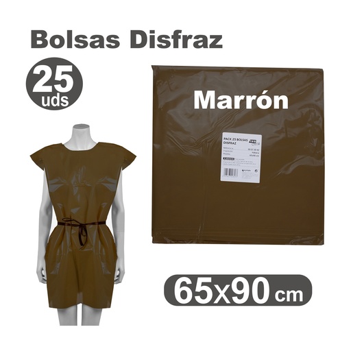 [513009] BOLSA DE DISFRAZ MARRON 60×90 CM 