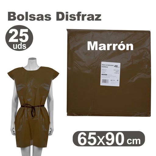 [513009] BOLSA DE DISFRAZ MARRON 60×90 CM 