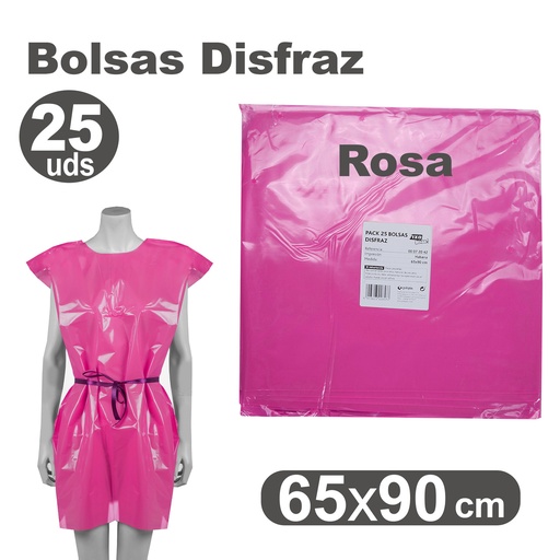 [513013] BOLSA DE DISFRAZ ROSA 60×90 CM 