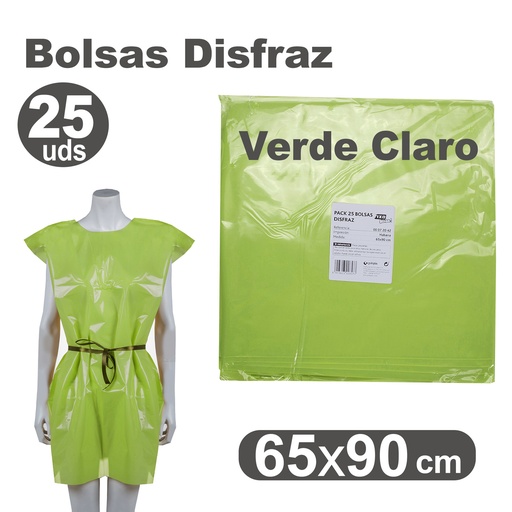 [513004] BOLSA DE DISFRAZ VERDE CLARO 60×90 CM 