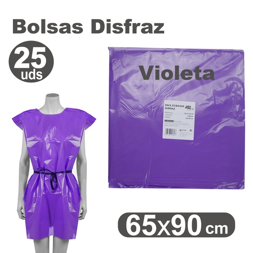 [513008] BOLSA DE DISFRAZ VIOLETA 60×90 CM 