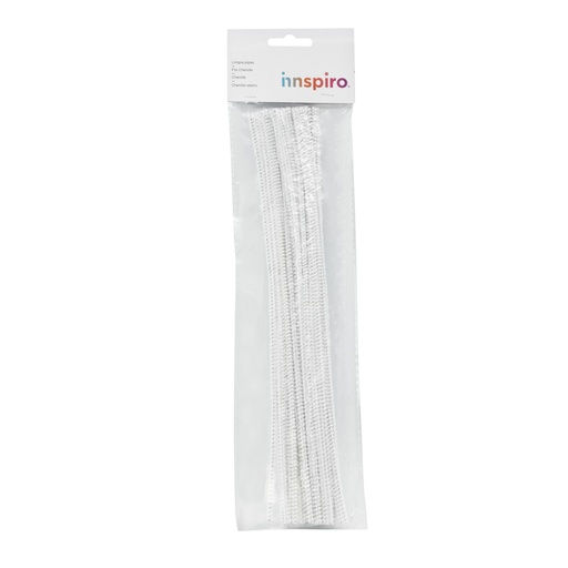 [650269] LIMPIAPIPAS CHENILLA BLANCO 4MM X 30CM PACK 50U